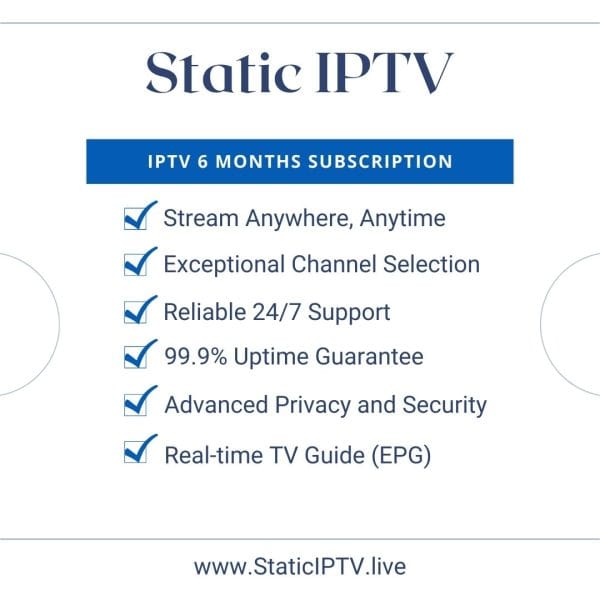 IPTV 6 Months Subscription