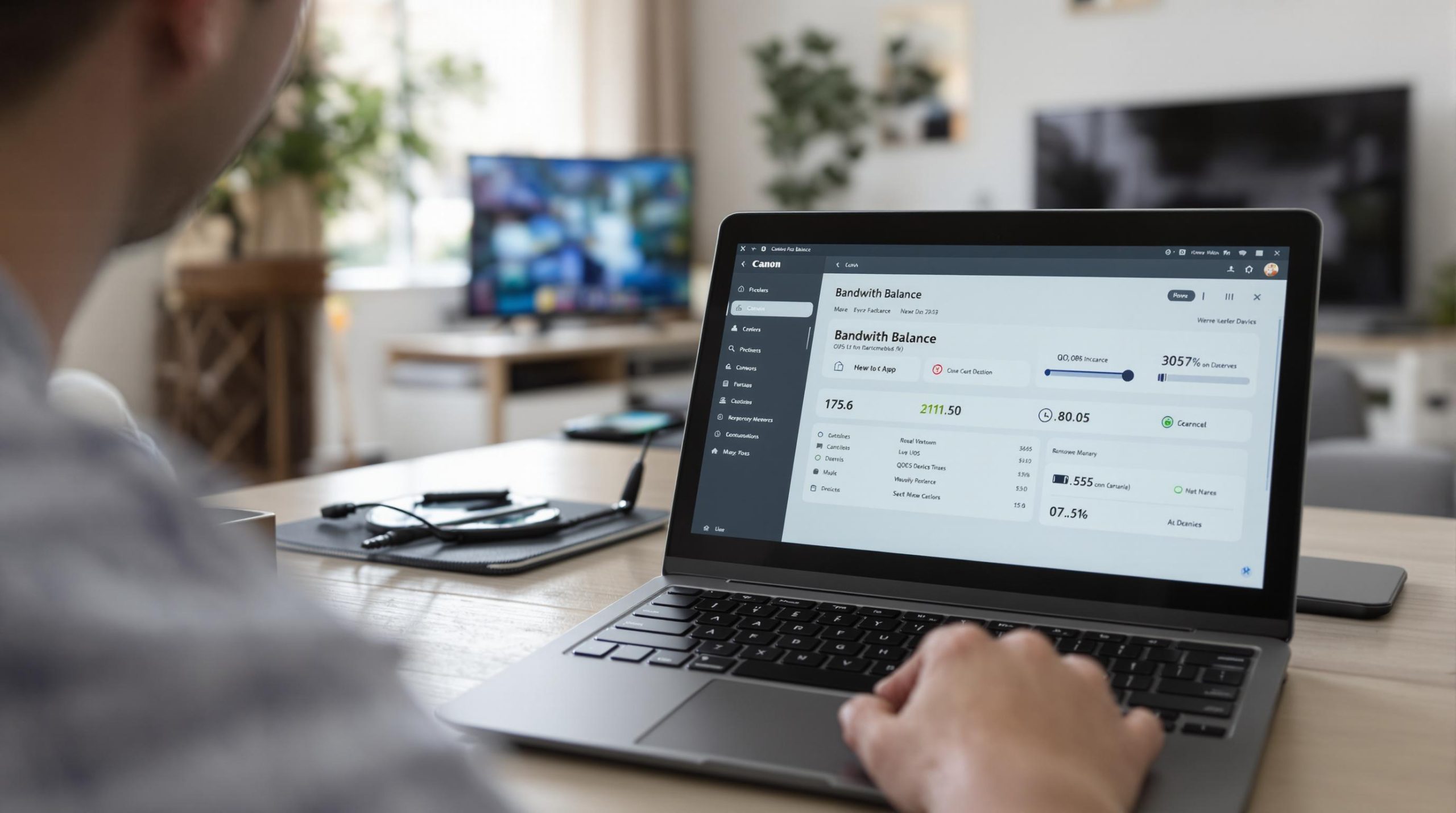 User manages router and devices for balanced bandwidth at home